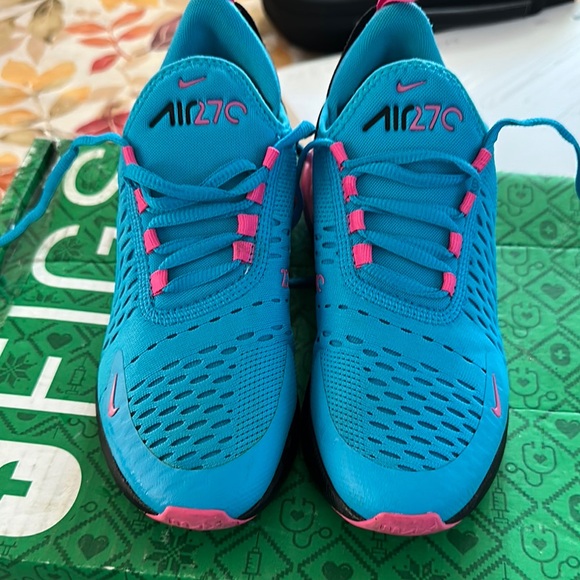 Nike Air Max 270 Blue and Pink Shoes size 4.5Y - Picture 4 of 6